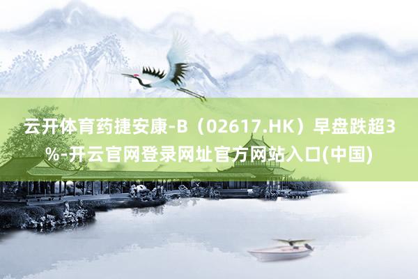 云开体育药捷安康-B（02617.HK）早盘跌超3%-开云官网登录网址官方网站入口(中国)